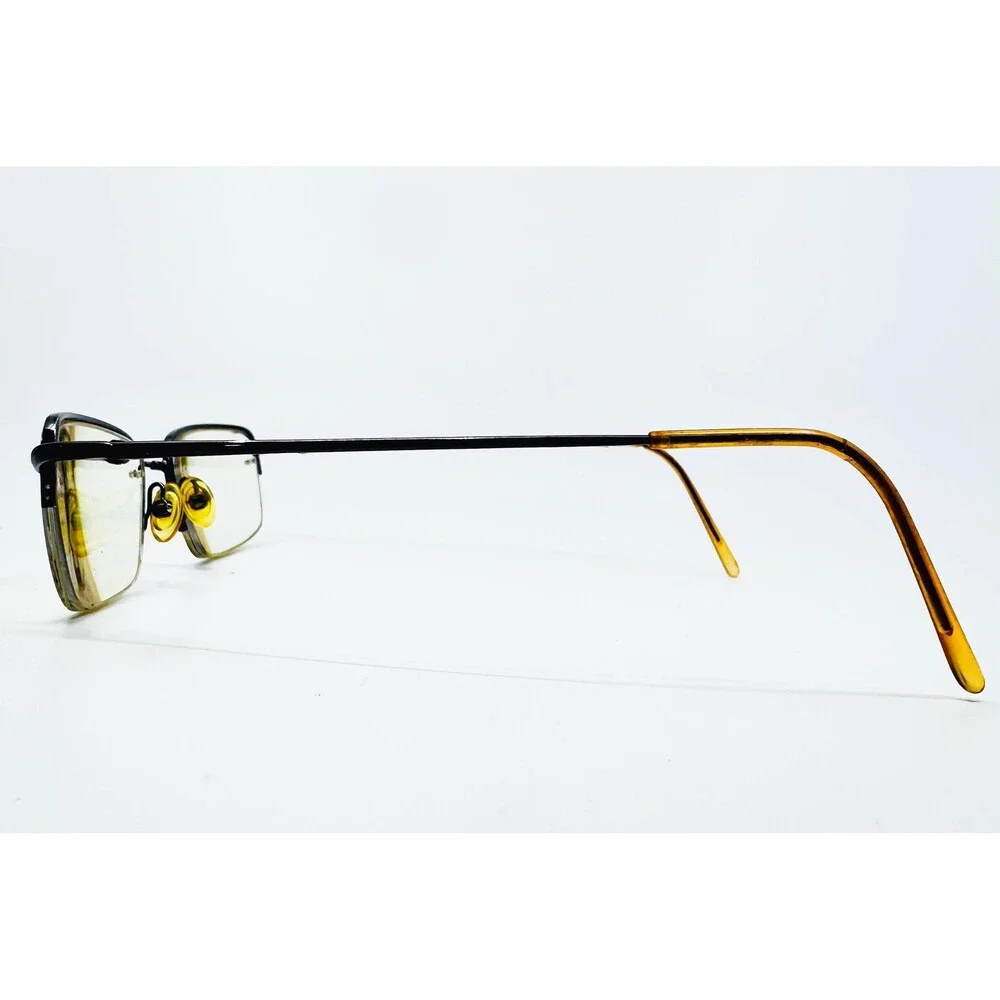 Unbranded Eyeglass Frames Mens Black Rectangular Half Rim 52-18-140